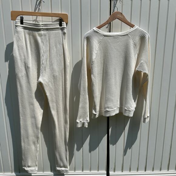 Baserange Basic Sweatshirt + Sweatpants Set Off White Small $268 Organic Cotton - Picture 8 of 16